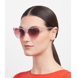 Kate Spade "Hello Sunshine" Velma adorable heart-shaped pink lens sunglasses